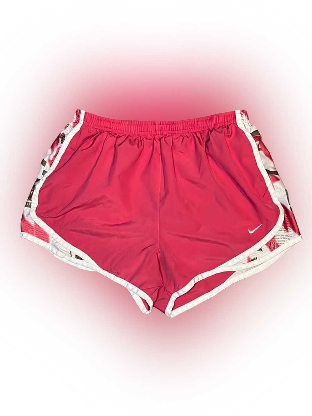 Pink Nike Side Camo Print Gym Shorts